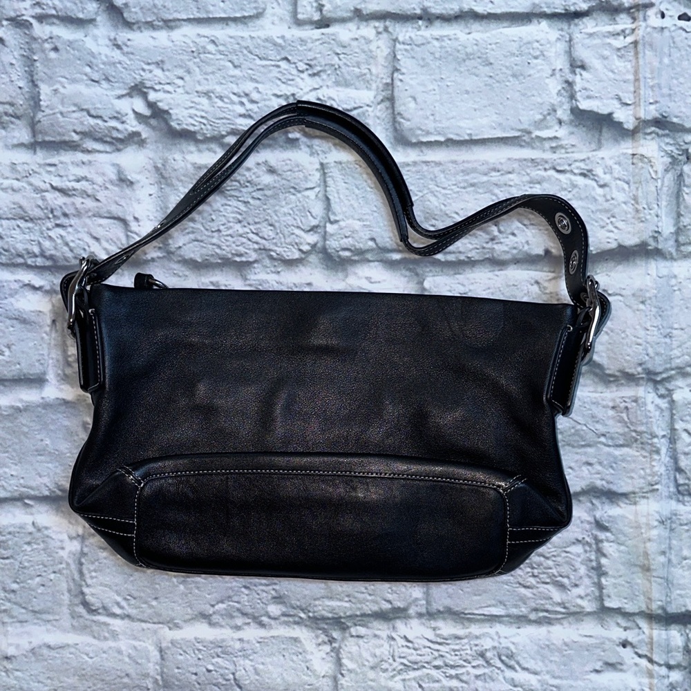 Coach Black Leather Shoulder Bag - Picture 3 of 7
